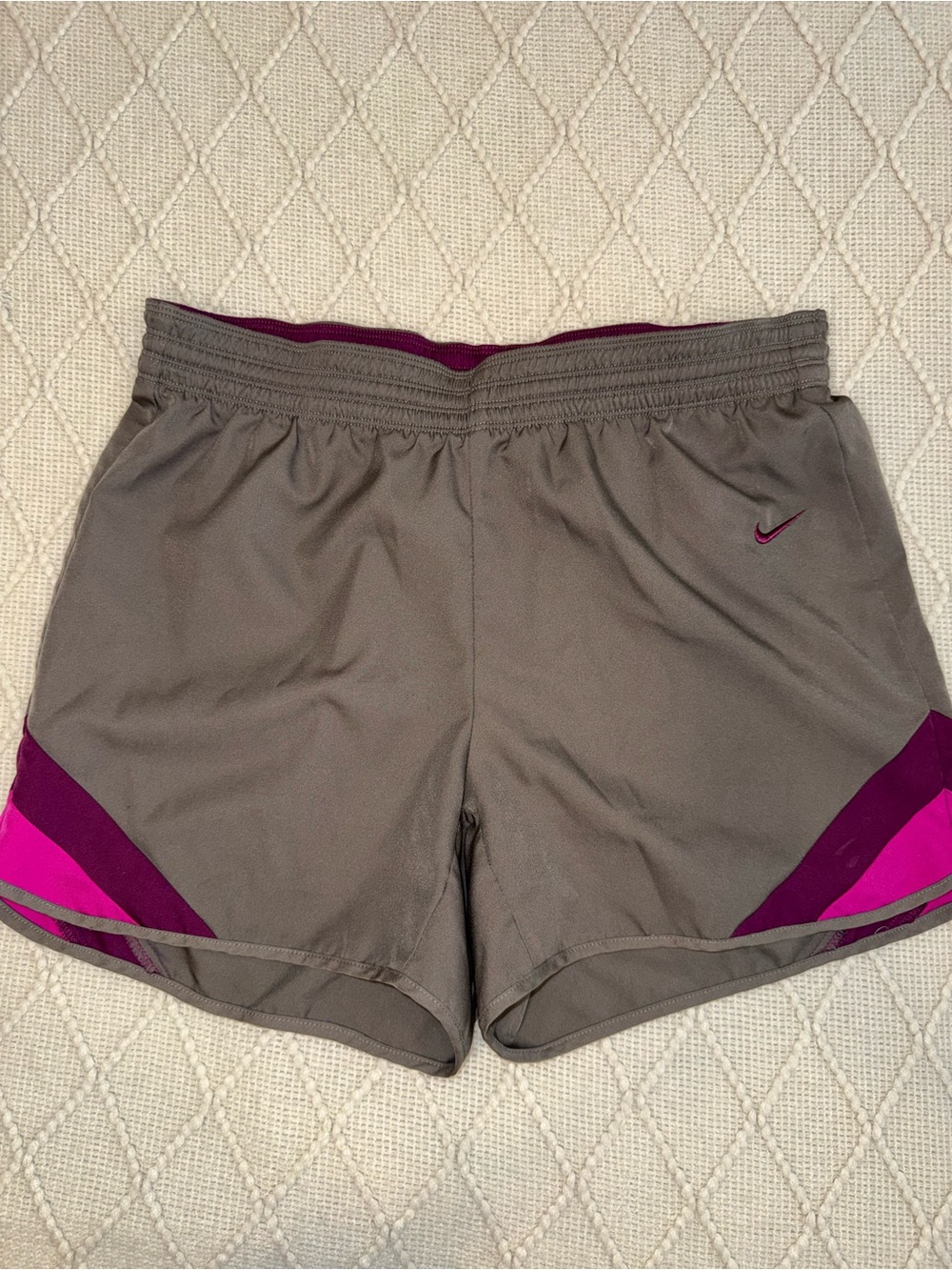 Nike Women’s Grey and Magenta Running Shorts M